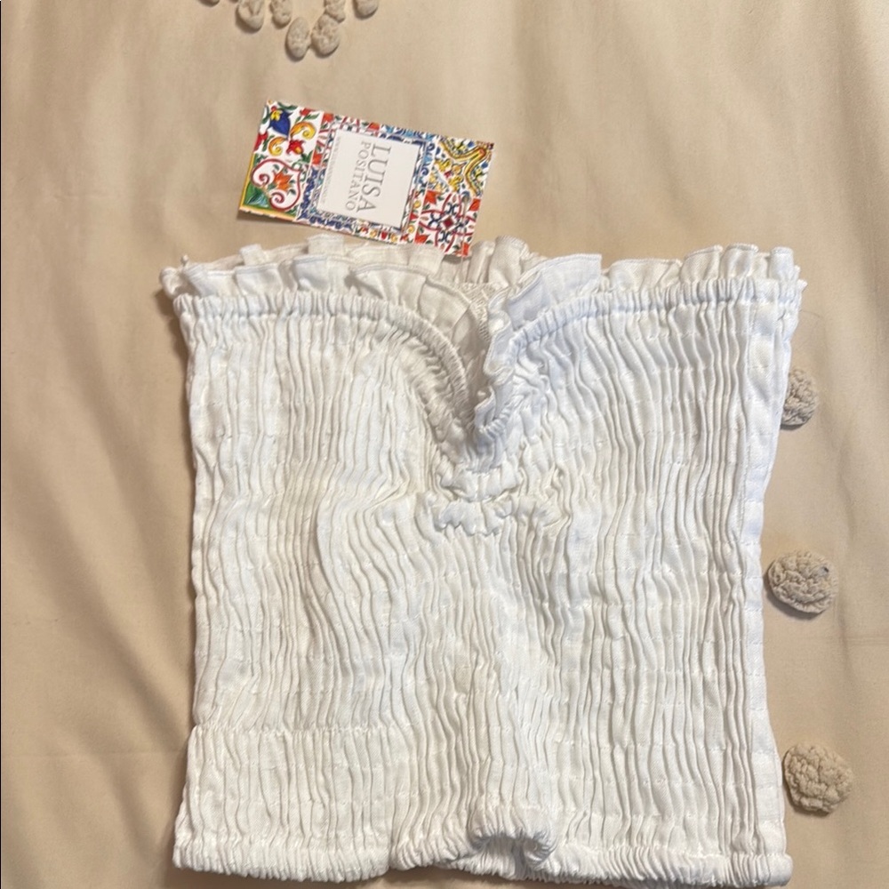 Elegant White Ruffled Crop Top